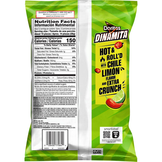 Doritos Dinamita Chile Limon Tortilla