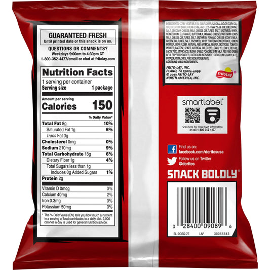 Doritos Tortilla Chips Nacho Cheese