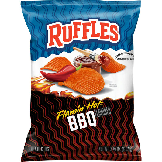 Ruffles Potato Chips Flamin' Hot BBQ